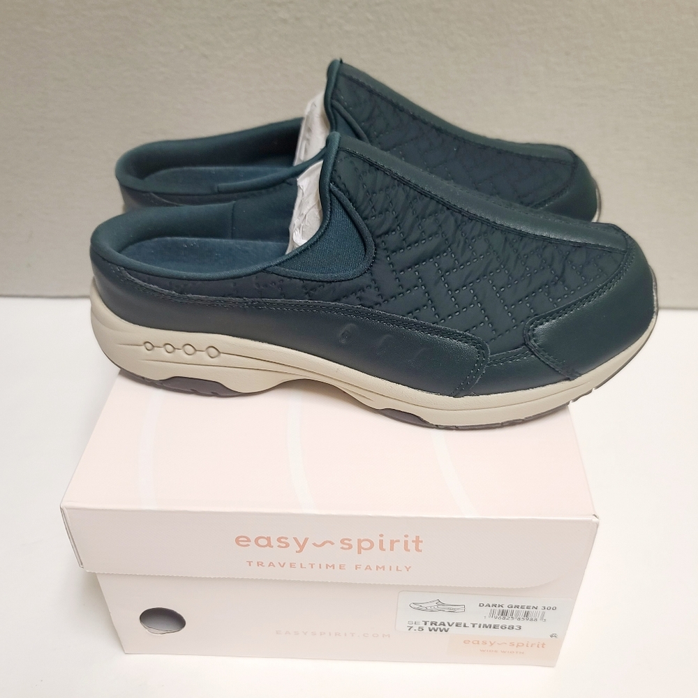 Easy Spirit Women's Traveltime Clogs Size 7.5WW Green - Picture 3 of 6